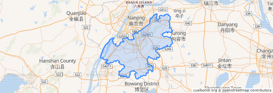 Mapa de ubicacion de 江宁区.