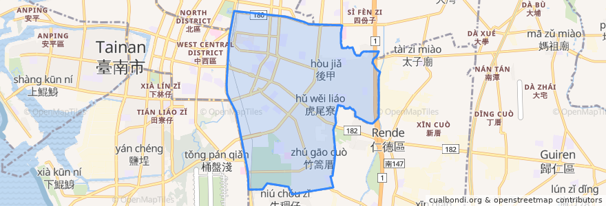 Mapa de ubicacion de 東區.