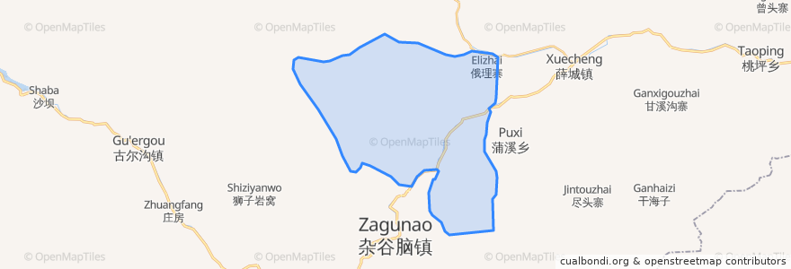 Mapa de ubicacion de 甘堡乡.