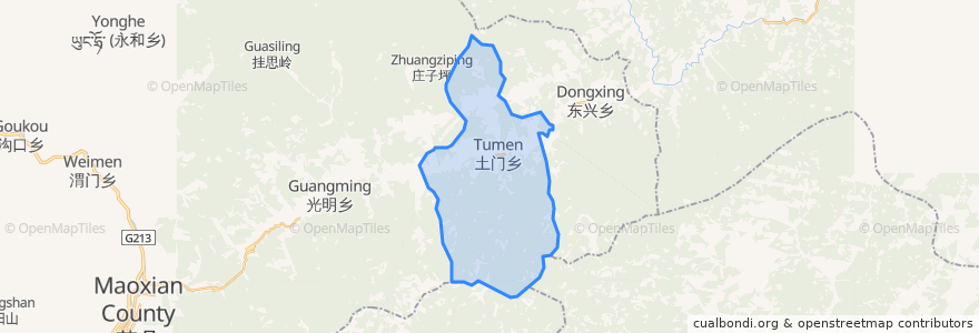 Mapa de ubicacion de 土门镇.