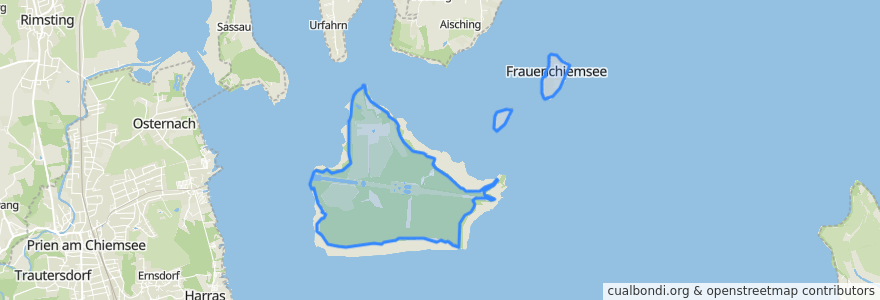 Mapa de ubicacion de Chiemsee.