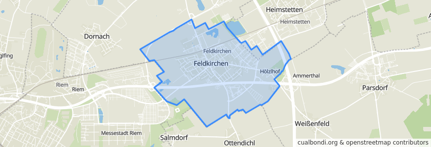 Mapa de ubicacion de Feldkirchen.