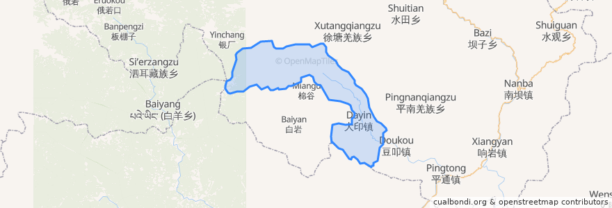 Mapa de ubicacion de 大印镇.