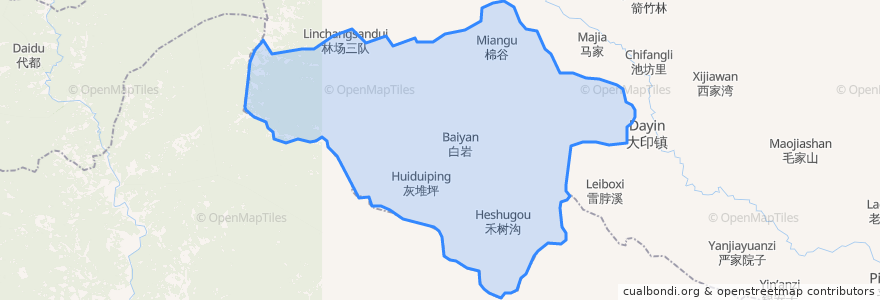 Mapa de ubicacion de 锁江羌族乡.