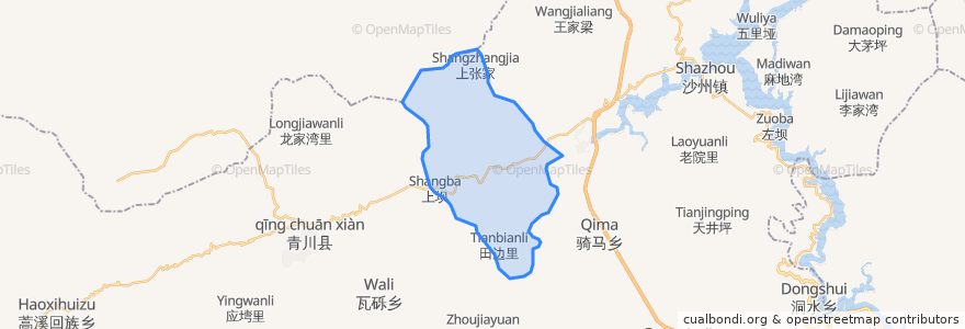 Mapa de ubicacion de 板桥乡.