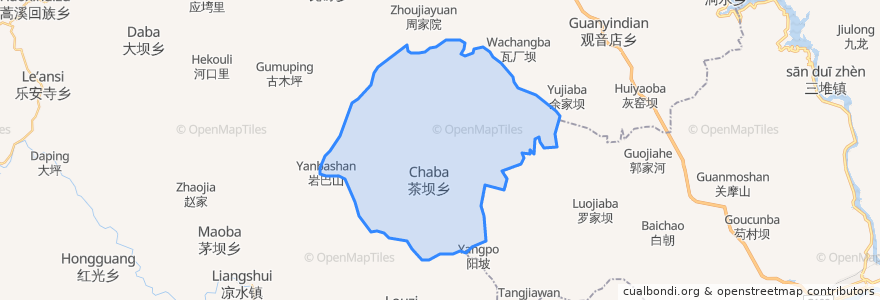 Mapa de ubicacion de 茶坝乡.