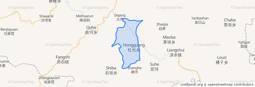 Mapa de ubicacion de Hongguang.