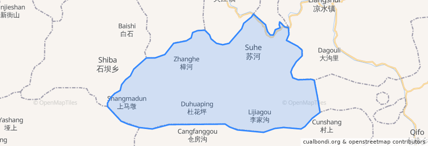 Mapa de ubicacion de 苏河乡.