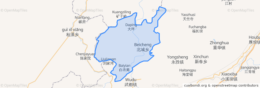 Mapa de ubicacion de 北城乡.