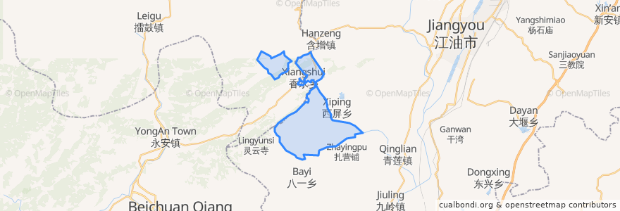 Mapa de ubicacion de 香水镇.