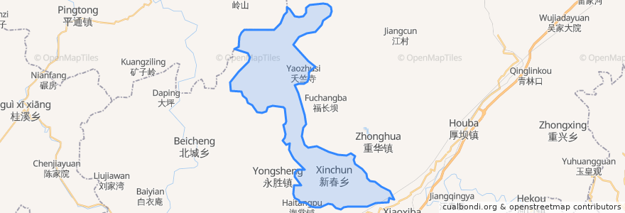 Mapa de ubicacion de 新春乡.