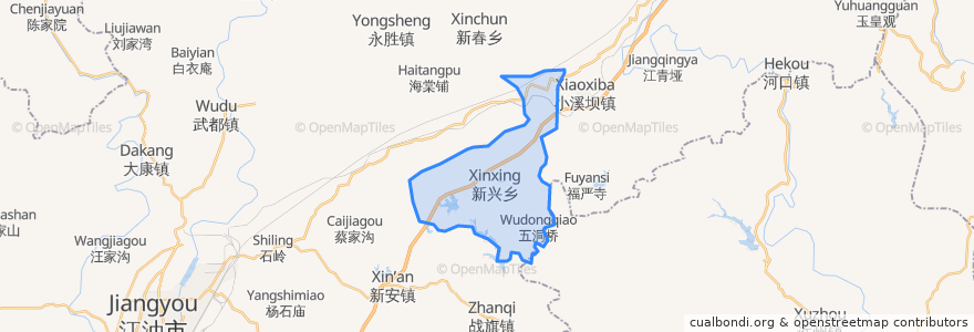 Mapa de ubicacion de 新兴乡.