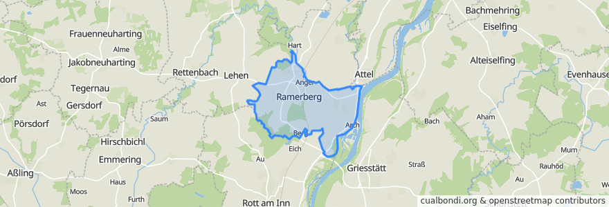 Mapa de ubicacion de Ramerberg.