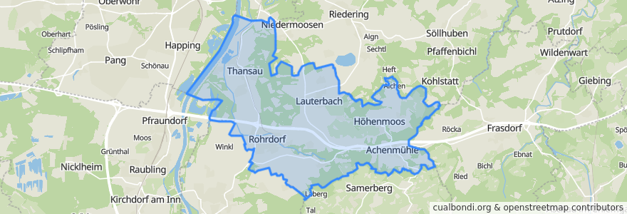 Mapa de ubicacion de Rohrdorf.