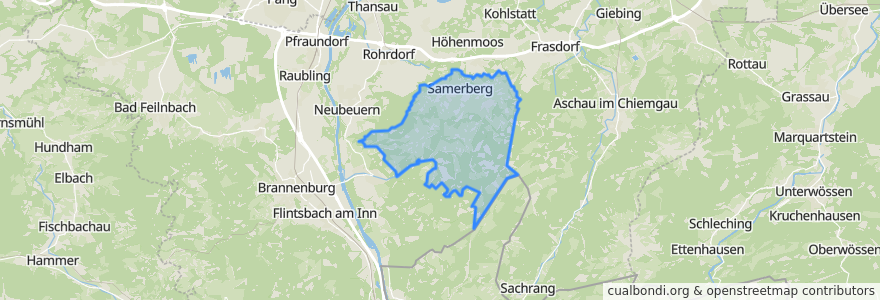 Mapa de ubicacion de Samerberg.