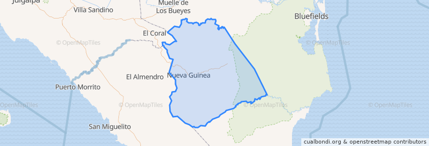 Mapa de ubicacion de Nueva Guinea.