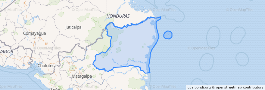 Mapa de ubicacion de North Caribbean Coast.