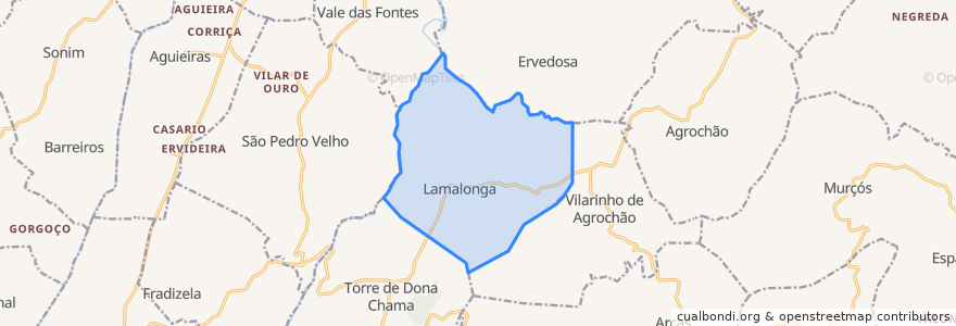 Mapa de ubicacion de Lamalonga.