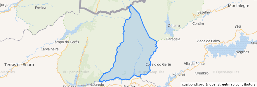 Mapa de ubicacion de Cabril.