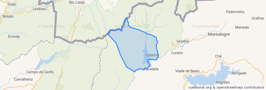 Mapa de ubicacion de Outeiro.