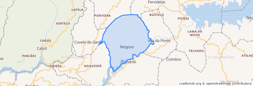 Mapa de ubicacion de Reigoso.