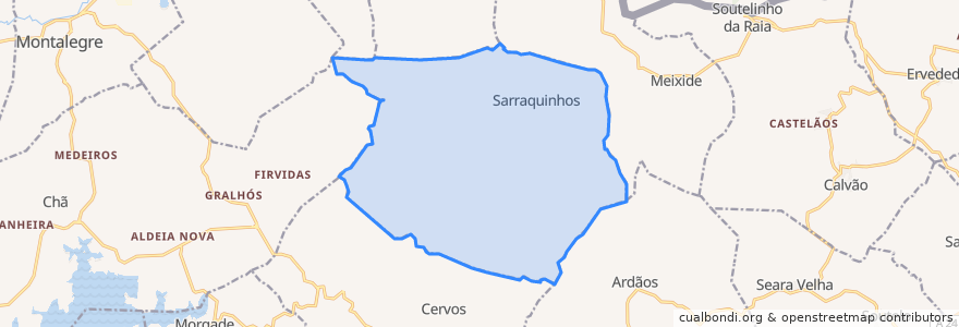 Mapa de ubicacion de Sarraquinhos.