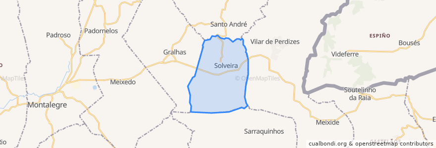 Mapa de ubicacion de Solveira.