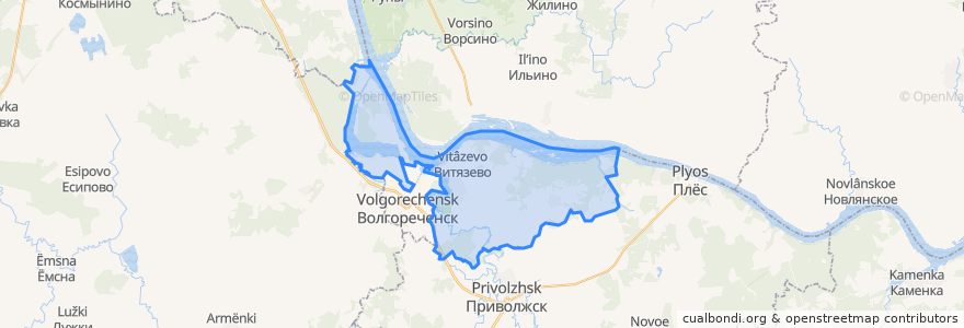 Mapa de ubicacion de Сидоровское сельское поселение.