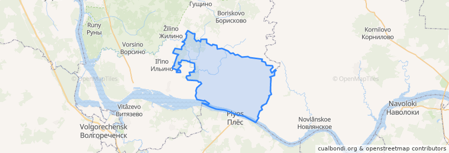 Mapa de ubicacion de Прискоковское сельское поселение.