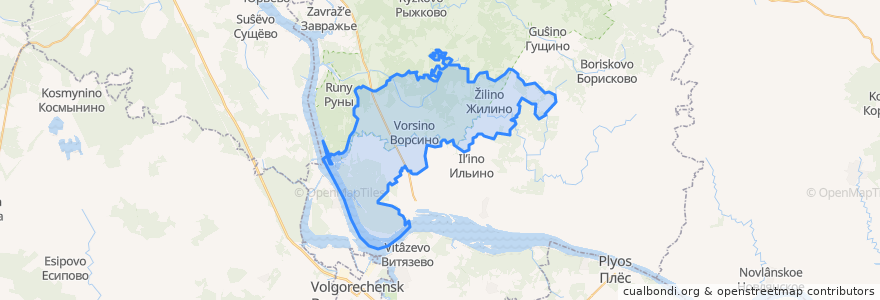 Mapa de ubicacion de Шолоховское сельское поселение.