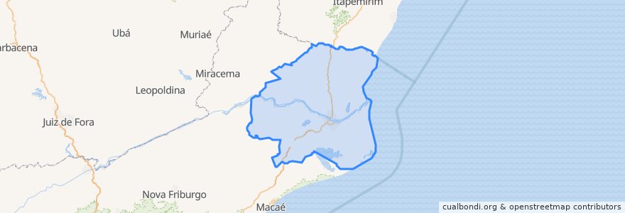 Mapa de ubicacion de Região Geográfica Imediata de Campos dos Goytacazes.