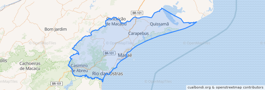 Mapa de ubicacion de Região Geográfica Imediata de Macaé-Rio das Ostras.