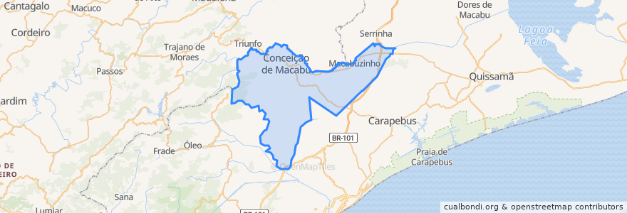 Mapa de ubicacion de Conceição de Macabu.