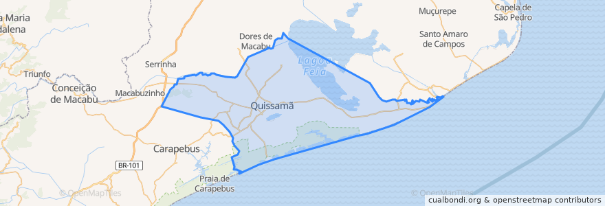 Mapa de ubicacion de Quissamã.