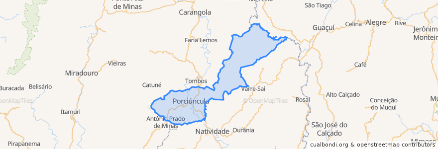 Mapa de ubicacion de Porciúncula.