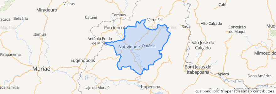 Mapa de ubicacion de Natividade.