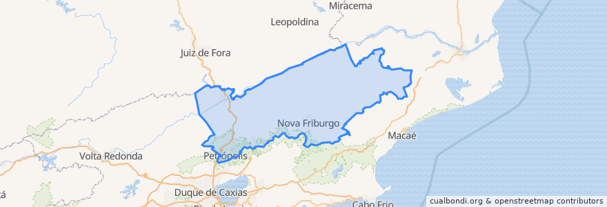 Mapa de ubicacion de Região Geográfica Intermediária de Petrópolis.