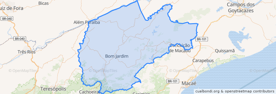 Mapa de ubicacion de Região Geográfica Imediata de Nova Friburgo.