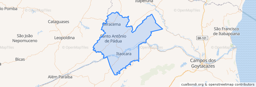 Mapa de ubicacion de Região Geográfica Imediata de Santo Antônio de Pádua.