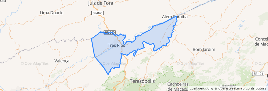 Mapa de ubicacion de Região Geográfica Imediata de Três Rios-Paraíba do Sul.