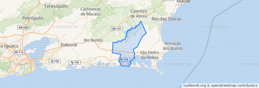 Mapa de ubicacion de Araruama.