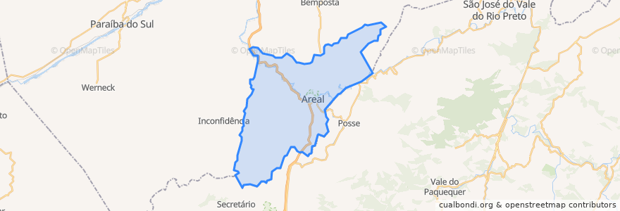 Mapa de ubicacion de Areal.