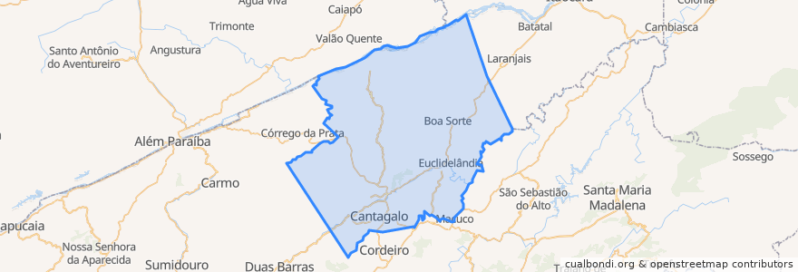 Mapa de ubicacion de Cantagalo.