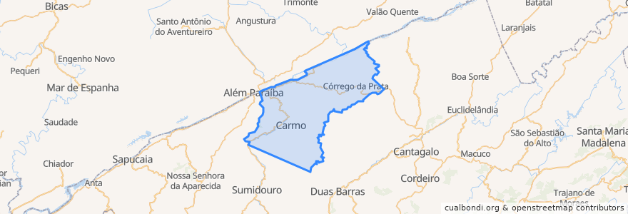 Mapa de ubicacion de Carmo.