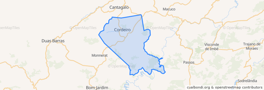 Mapa de ubicacion de Cordeiro.