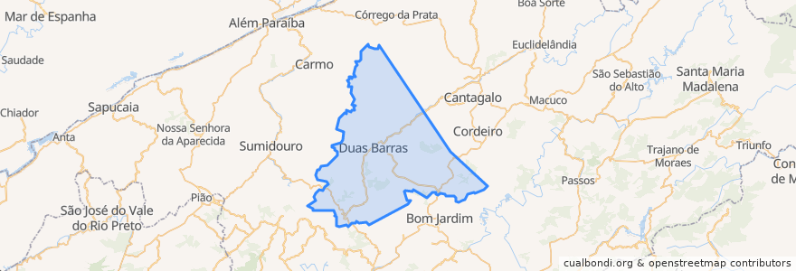 Mapa de ubicacion de Duas Barras.