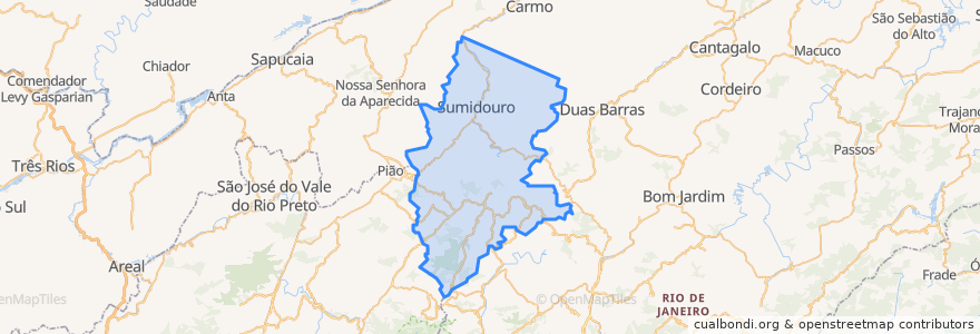 Mapa de ubicacion de Sumidouro.