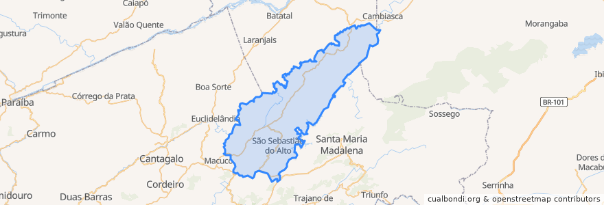 Mapa de ubicacion de São Sebastião do Alto.