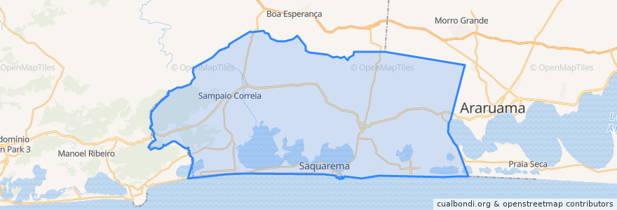 Mapa de ubicacion de Saquarema.