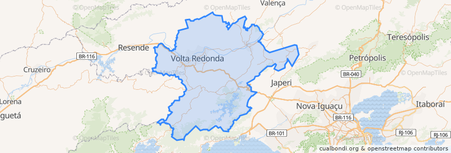 Mapa de ubicacion de Região Geográfica Imediata de Volta Redonda-Barra Mansa.